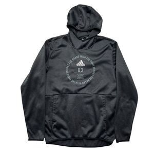 Adidas Sweatshirt Men's Size Medium Climawarm Black Athletic Performance Hoodie